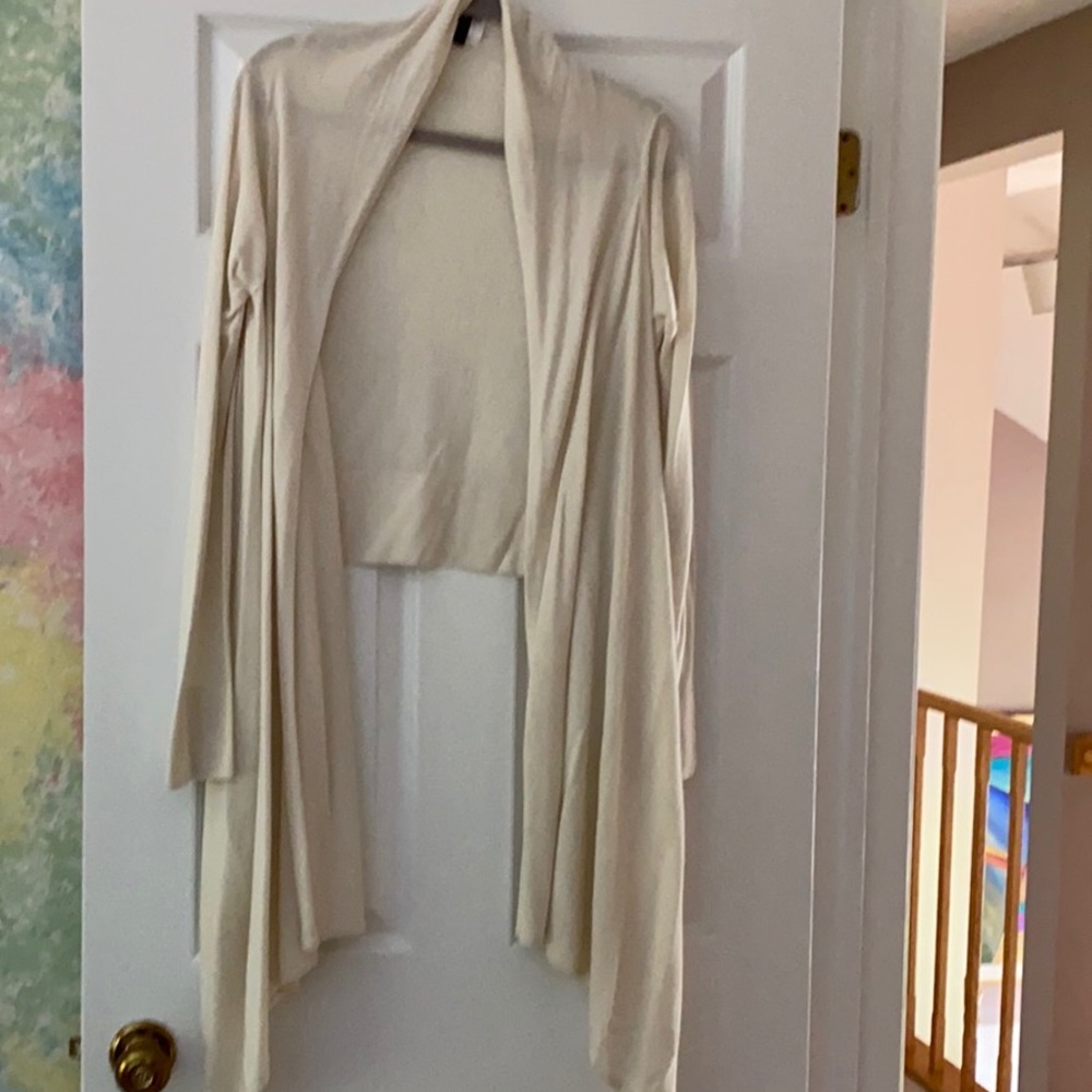 BCBG MaxAzria  lightweight cream sweater.